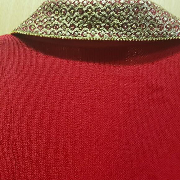 VINTAGE St. John Evening by Marie Gray Red Jacket Sz 8 GGG - Picture 6 of 8